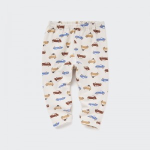 Beige Baby Uniqlo Car Relaxed-fit Leggings | USA FJZNM-8056