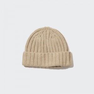 Beige Kids Uniqlo Heattech Knitted Caps | USA WPLHB-7802