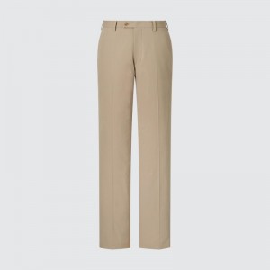 Beige Men Uniqlo Airsense (Cotton Like) (Ultra Light) Pants | USA LBFZP-1589