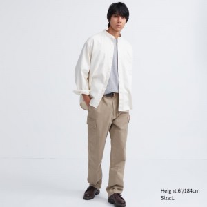 Beige Men Uniqlo Cargo Pants | USA SXBZP-8650