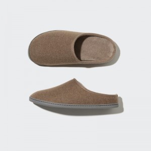 Beige Men Uniqlo Washable Slippers | USA RKFZU-7832