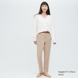 Beige Women Uniqlo Airsense (Ultra Light) Pants | USA EUNDX-1829