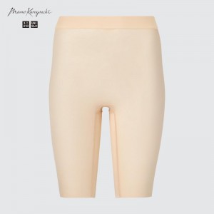 Beige Women Uniqlo Body Shaper Non-lined Half (Mame Kurogouchi) Shorts | USA MDLQT-3519