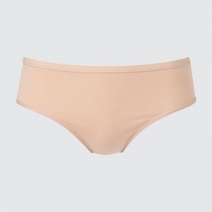 Beige Women Uniqlo Mid-rise Underwear | USA XRVEG-9753