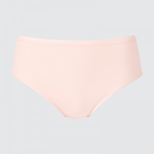 Beige Women Uniqlo Plain High-rise Underwear | USA KAPQJ-0719