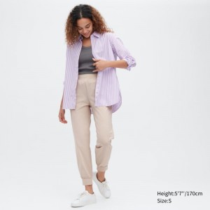 Beige Women Uniqlo Ultra Stretch Airism Jogger | USA TOLDJ-5167