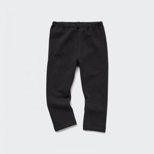 Black Baby Uniqlo Fleece Leggings | USA GSHDF-5872