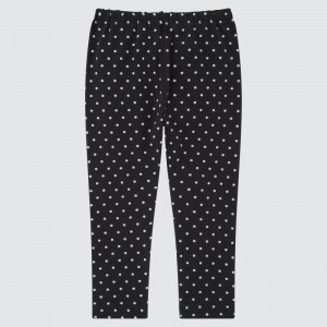 Black Baby Uniqlo Full-length (Dot) Leggings | USA MAEQN-1324