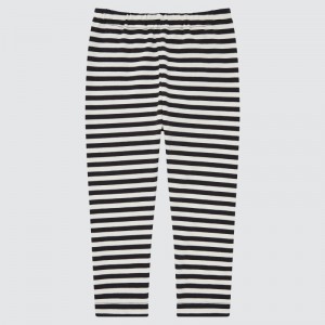 Black Baby Uniqlo Full-length (Stripe) Leggings | USA VAFCS-4801