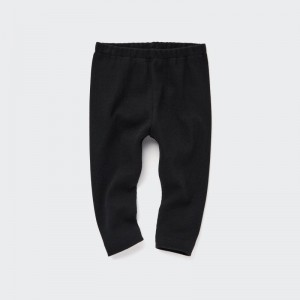 Black Baby Uniqlo Ribbed Leggings | USA BYWEH-8593