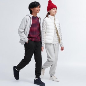 Black Kids Uniqlo Pile Lined Sweat Pants | USA JDNUY-3041