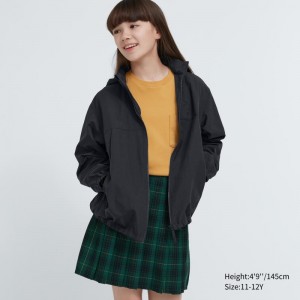 Black Kids Uniqlo Pocketable Nylon Parka | USA TMYZX-2540