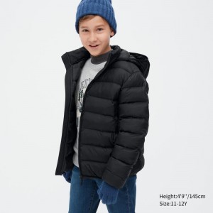 Black Kids Uniqlo Warm Padded Washable Parka | USA SAEWQ-5793