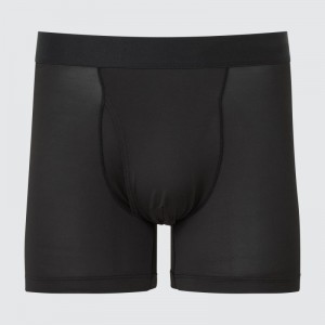 Black Men Uniqlo Airism Boxer Briefs | USA ALEQG-3589