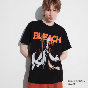 Black Men Uniqlo Bleach: Thousand-year Blood War Ut (Short-sleeve Graphic) T Shirts | USA YCWRQ-3521