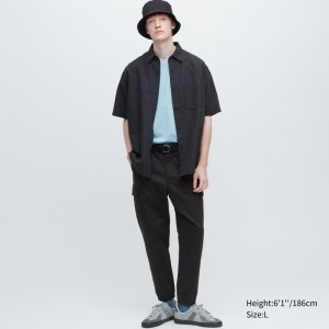 Black Men Uniqlo Cargo Jogger | USA IGFZP-6750