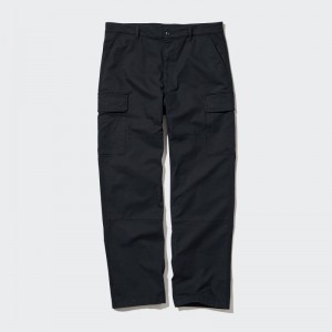 Black Men Uniqlo Cargo Utility Work Pants | USA JNOQR-1723