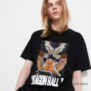 Black Men Uniqlo Dragon Ball Ut (Short-sleeve Graphic) T Shirts | USA VWNGU-8951