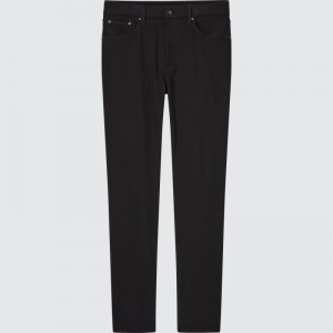 Black Men Uniqlo Ezy Ultra Stretch (Tall) Jeans | USA FEYJB-4258