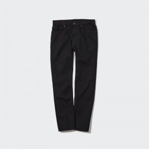 Black Men Uniqlo Ezy Ultra Stretch (Tall) Jeans | USA GLCZB-9684