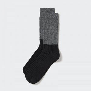 Black Men Uniqlo Heattech Socks | USA CZLNE-2769