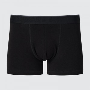 Black Men Uniqlo Low-rise Cotton Boxer Briefs | USA GQRIT-4629