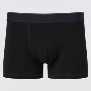 Black Men Uniqlo Low-rise Cotton Boxer Briefs | USA GVXDS-2390