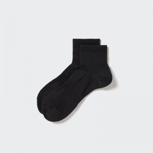 Black Men Uniqlo Pile Half Socks | USA OMIKE-4063