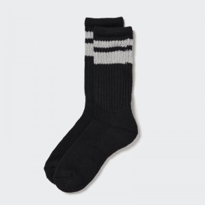 Black Men Uniqlo Pile Lined Socks | USA XGSDN-1325