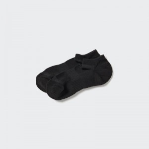 Black Men Uniqlo Pile Mesh Short Socks | USA WRFMH-5017