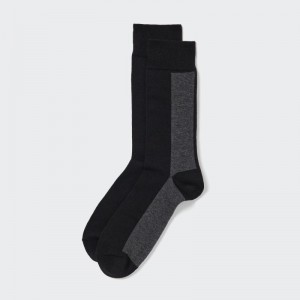 Black Men Uniqlo Striped Socks | USA ISOHR-2839