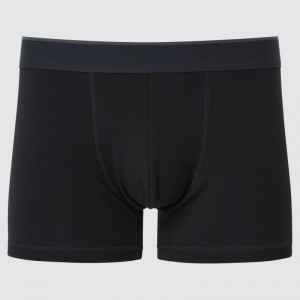 Black Men Uniqlo Supima® Cotton Low-rise Boxer Briefs | USA VCUSM-8361