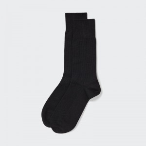 Black Men Uniqlo Supima® Cotton Pique Socks | USA PVZUF-0736