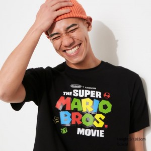 Black Men Uniqlo The Super Mario Bros. Movie Ut (Short Sleeve Graphic) T Shirts | USA MBFKS-2491