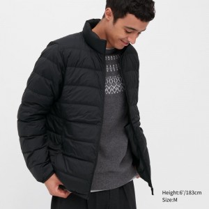 Black Men Uniqlo Ultra Light Down (3d Cut Narrow Quilt) (2022 Edition) Jackets | USA UOLVK-6852