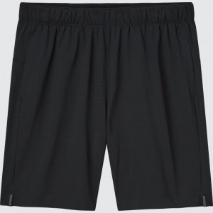 Black Men Uniqlo Ultra Stretch Active (7") Shorts | USA MFLEZ-5038