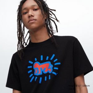 Black Men Uniqlo Ut Archive Ut (Short Sleeve Graphic) (Keith Haring) T Shirts | USA PYZBD-3597