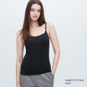 Black Women Uniqlo Airism Camisole Bras | USA PZQDN-2749