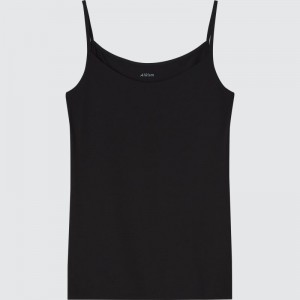 Black Women Uniqlo Airism Camisole Tops | USA HYIZG-9851