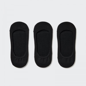 Black Women Uniqlo Footsies 3 Pack (Low Cut) Socks | USA RXTMP-8396