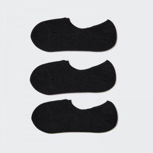 Black Women Uniqlo Footsies (3 Pairs) Socks | USA GXYNA-0789