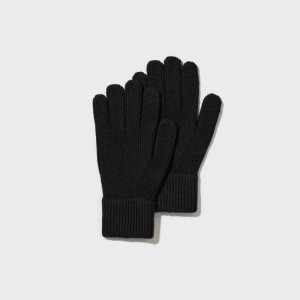 Black Women Uniqlo Heattech Knitted Gloves | USA KGRCQ-2478