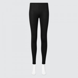 Black Women Uniqlo Heattech Leggings | USA VLQSB-2486