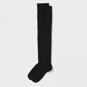 Black Women Uniqlo Heattech Over-the-knee Socks | USA ZQVGH-3859