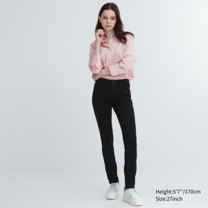 Black Women Uniqlo Ultra Stretch Jeans | USA RIQHY-4239