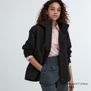 Black Women Uniqlo Utility Parka | USA DJECO-7342