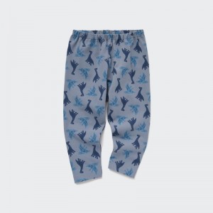 Blue Baby Uniqlo Dinosaur Relaxed-fit Leggings | USA HQWMZ-9207