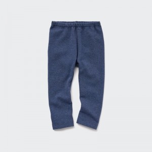 Blue Baby Uniqlo Fleece Leggings | USA NXDIW-9356