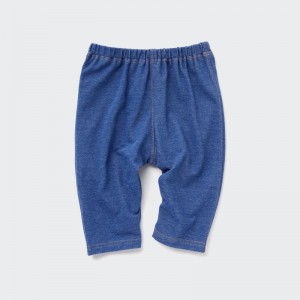 Blue Baby Uniqlo Relaxed-fit Cropped Leggings | USA PJZWF-6849