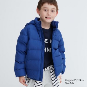 Blue Kids Uniqlo Pufftech Washable (Warm Padded) Parka | USA GQSXH-7284